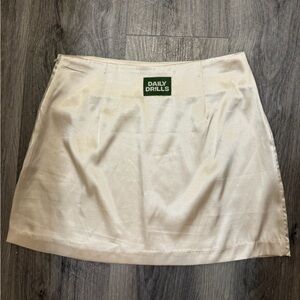 Daily Drills Champagne Mini Silk Skirt